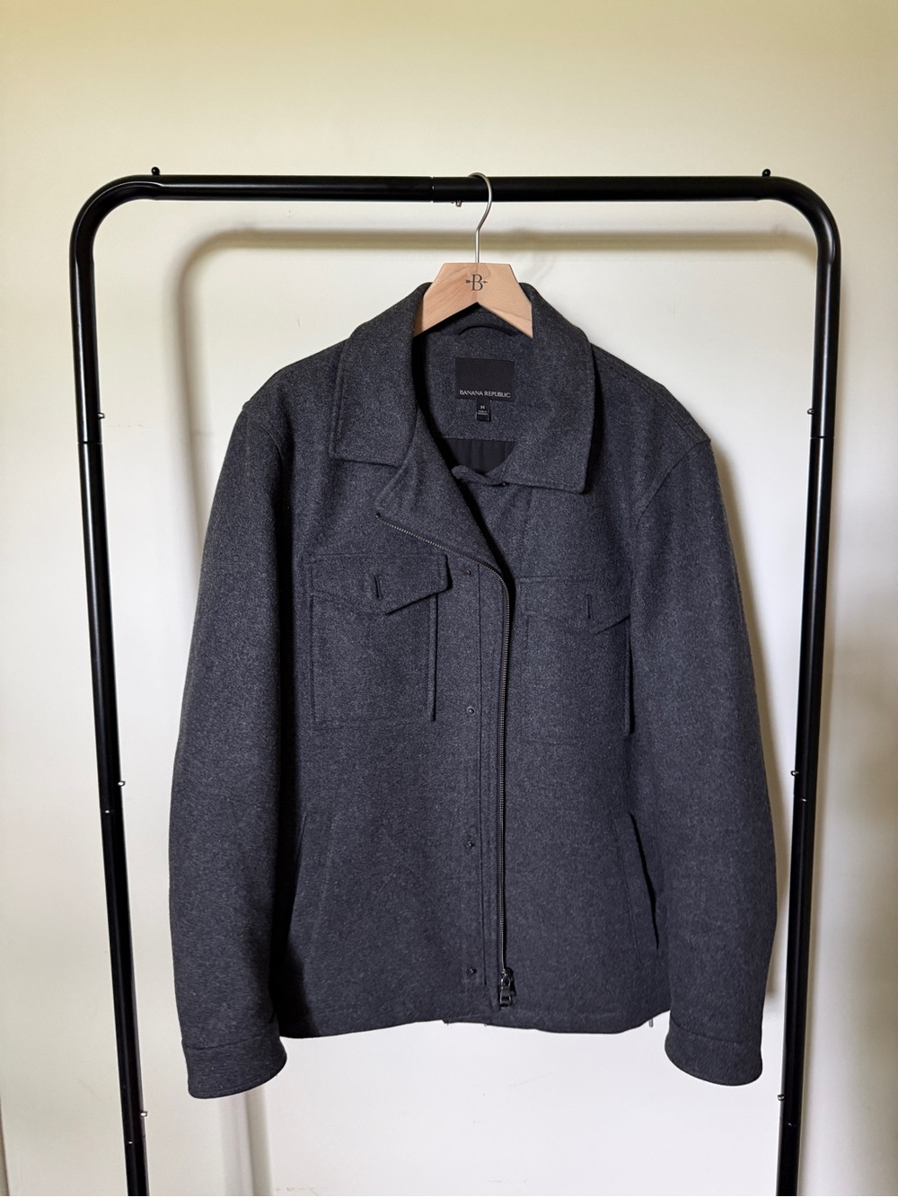 Banana Republic Dark Gray Pea Coat Jacket